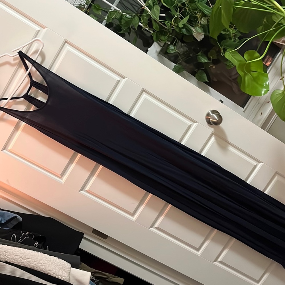Navy maxi dress